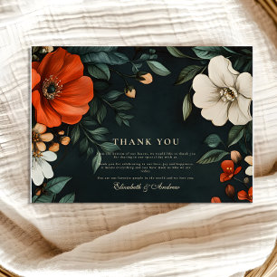 Vintage Gothic Fall  Thank You Card