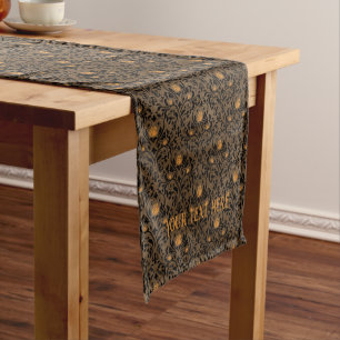 Vintage Gothic Floral Damask Short Table Runner