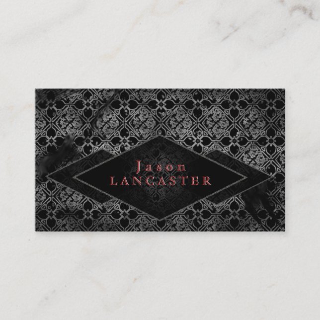Vintage Gothic Grunge Business Card Template (Front)
