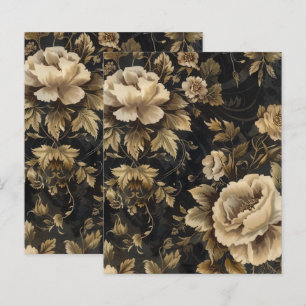 Vintage Gothic Grunge Floral Scrapbook Paper