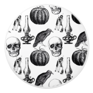 Vintage Gothic Halloween Ceramic Drawer Knob