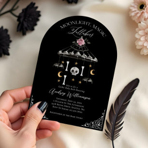 Vintage Gothic Halloween Mobile Spooky Baby Shower Invitation