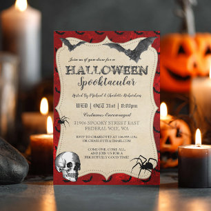 Vintage Gothic Halloween Party Invitation