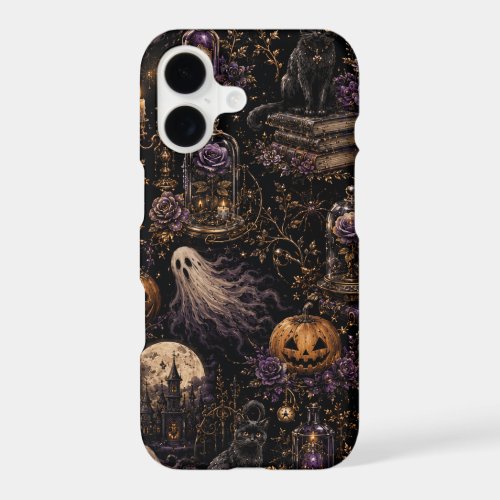 Vintage Gothic Halloween Spooky Night Pattern iPhone 17 Case