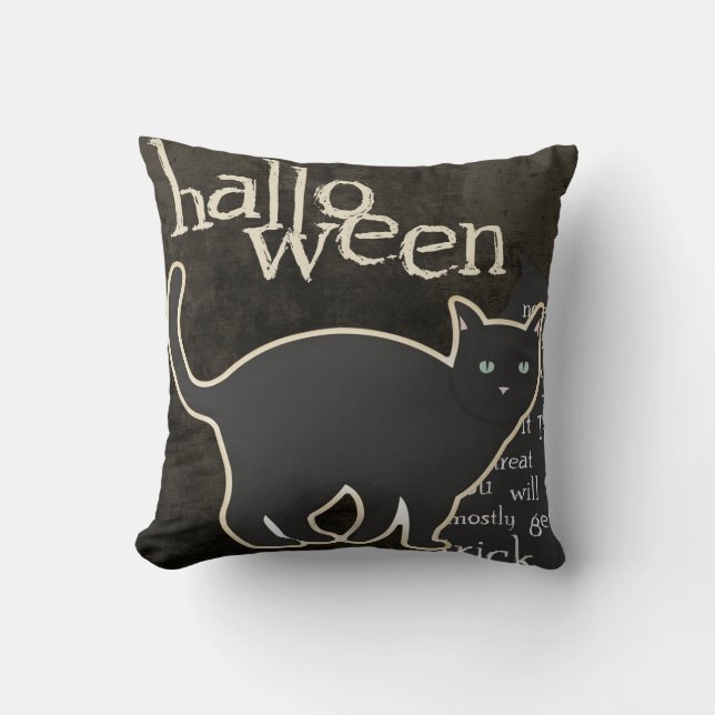 Vintage Gothic Halloween  Throw Pillow (Front)