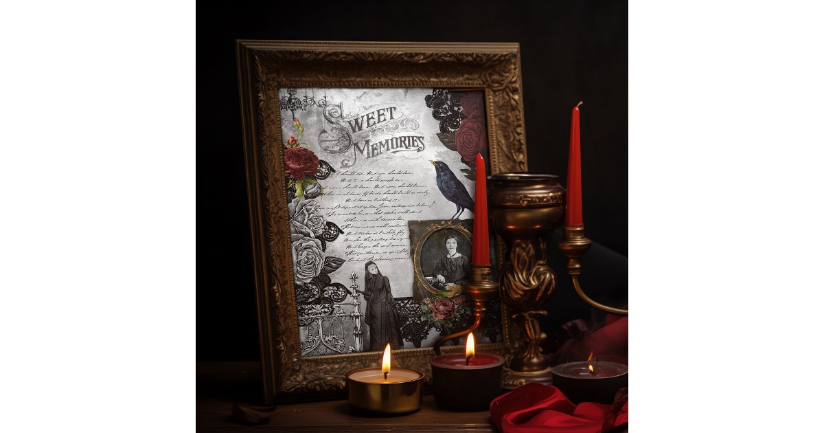 Vintage Gothic Halloween Widow Ephemera Tissue Paper | Zazzle