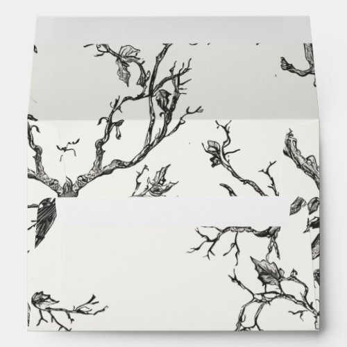 Vintage Gothic Halloween Withered Branches Envelope