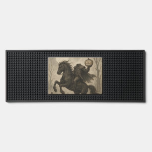 Vintage/Gothic Headless Horseman Halloween/Autumn Bar Mat
