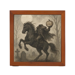 Vintage/Gothic Headless Horseman Halloween/Autumn  Desk Organizer