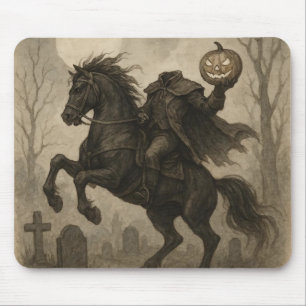 Vintage/Gothic Headless Horseman Halloween/Autumn Mouse Pad