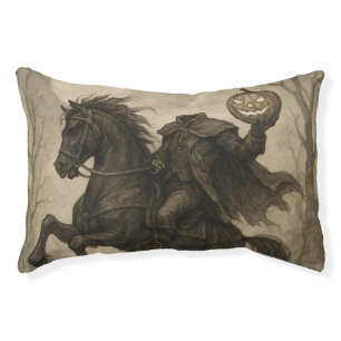 Vintage/Gothic Headless Horseman Halloween/Autumn Pet Bed