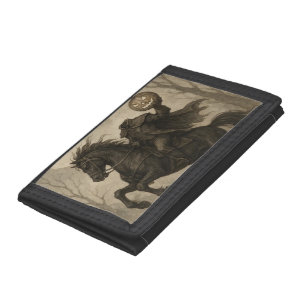 Vintage/Gothic Headless Horseman Halloween/Autumn Trifold Wallet