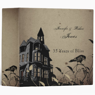 Vintage Gothic House Anniversary Binder