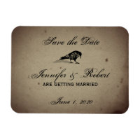 Vintage Gothic House Save the Date Magnet