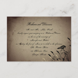 Vintage Gothic House Wedding Rehearsal Dinner Invitation