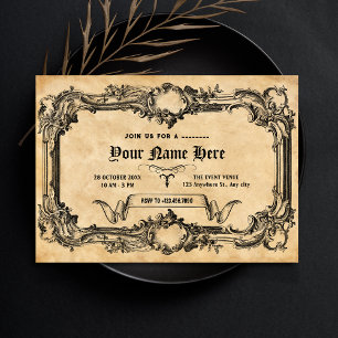 Vintage gothic  invitation