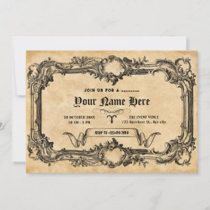 Vintage gothic invitation