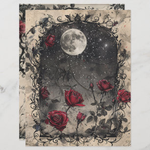 Vintage Gothic Junk Journal Page