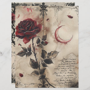 Vintage Gothic Junk Journal Page