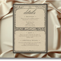 Vintage Gothic Medieval Border Wedding Details