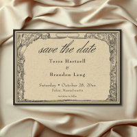 Vintage Gothic Medieval Line Border Wedding