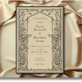 Vintage Gothic Medieval Line Arch Border Wedding Invitation