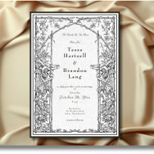 blank gothic wedding invitation templates