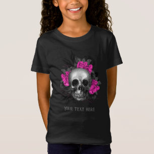 Vintage Gothic Pink Rose Skeleton Personalized T-Shirt