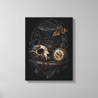 Vintage gothic poster showing decay canvas print