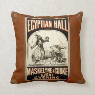 Vintage Gothic Poster Throw Pillow