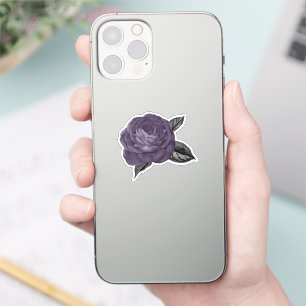 Vintage Gothic Purple Rose Sticker