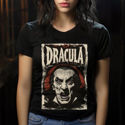 Vintage Gothic Retro Dracula Halloween Vampire T_Shirt