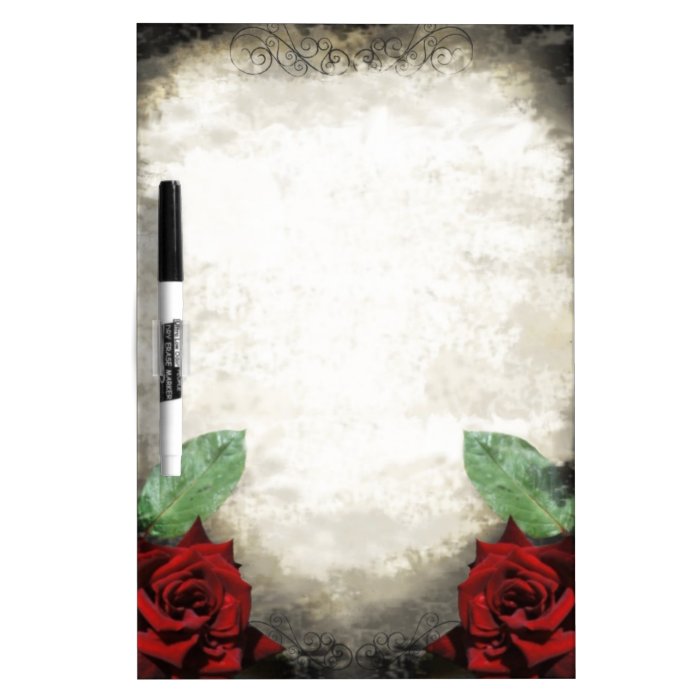 Vintage Gothic Rose Dry Erase Board