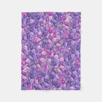 Vintage Gothic Rose Lavender Purple Fleece Blanket by Sara_Valor at Zazzle