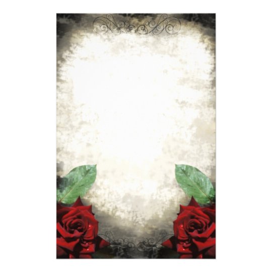 Vintage Gothic Rose Stationery | Zazzle.com