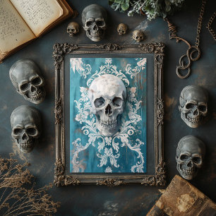 Vintage Gothic Skeleton Skull Decoupage Tissue Paper