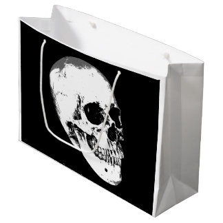 Vintage Gothic Skull Large Gift Bag