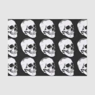 Vintage Gothic Skull Tissue Paper