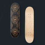 Vintage Gothic Skulls Personalized Skateboard<br><div class="desc">Vintage gothic skateboard customizable to your specifics.</div>