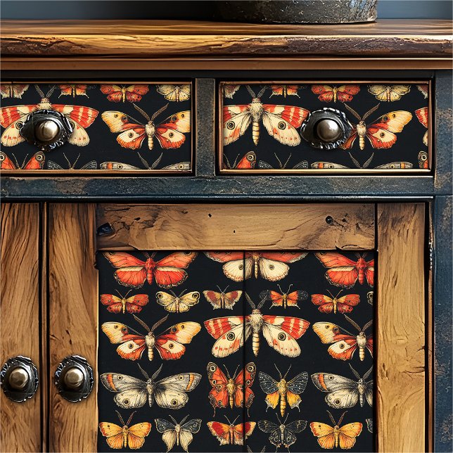 Vintage Gothic Specimen Dark Academia Moth Tissue Paper (Creator Uploaded)