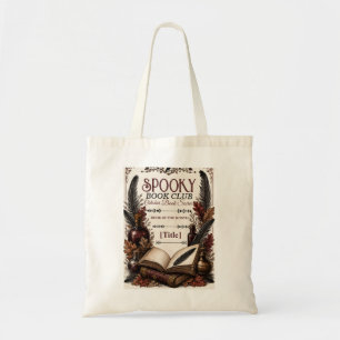 Vintage Gothic Spooky Book Club Halloween Tote Bag