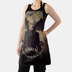 Vintage Gothic Vampire Dracula Horror Art Apron