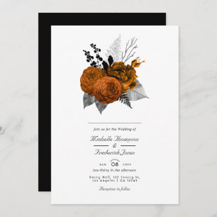 Vintage Gothic Wedding Invitation