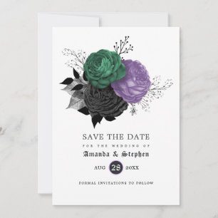 Vintage Gothic Wedding Save The Date
