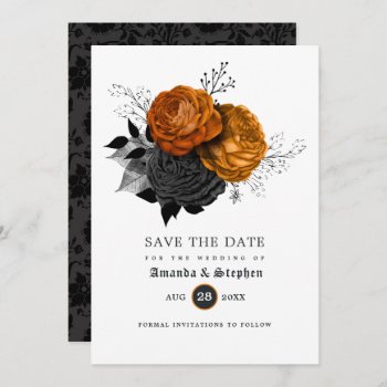 Vintage Gothic Wedding Save The Date by partypeeps at Zazzle