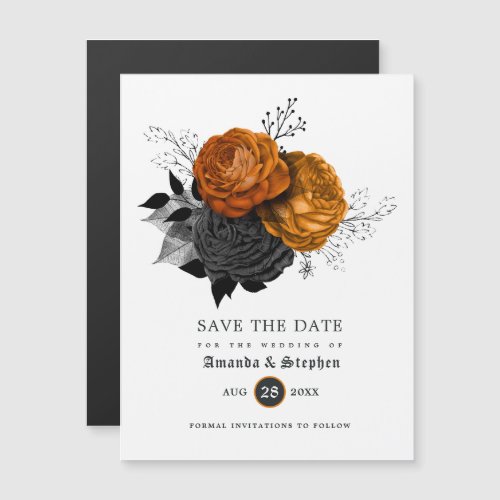 Vintage Gothic Wedding Save the Date Magnetic Invi Magnetic Invitation