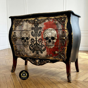 Vintage Gothic Wedding Skeleton Skull Decoupage Tissue Paper