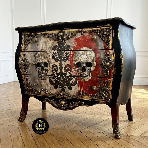 Vintage Gothic Wedding Skeleton Skull  Decoupage  Tissue Paper