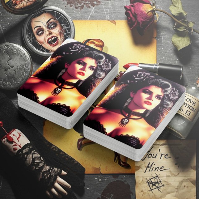 Vintage Gothic Woman Poker Cards (Creator Uploaded)