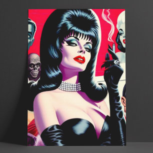 Vintage Gothic Woman Postcard